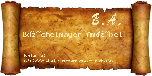 Büchelmayer Amábel névjegykártya
